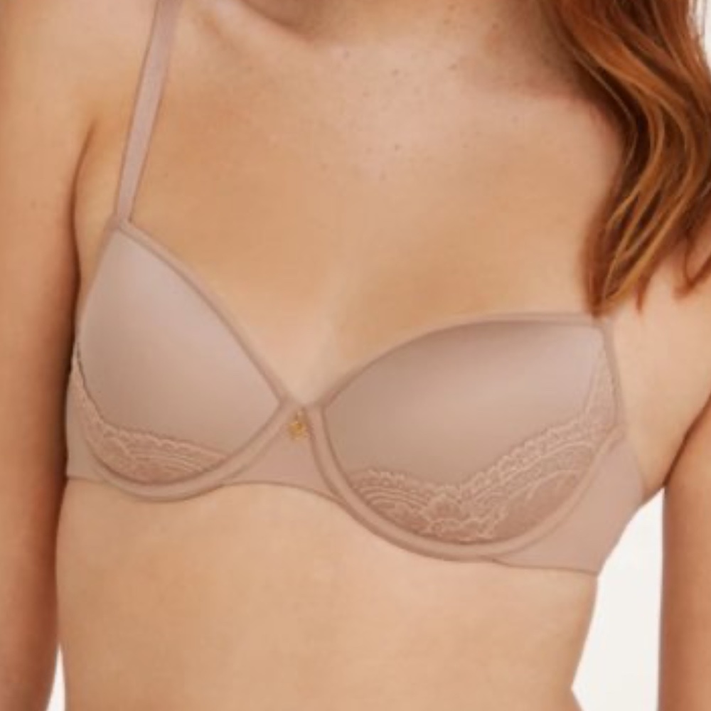 ThirdLove 24/7 Lace Back T-Shirt Bra 34 A1/2 Taupe